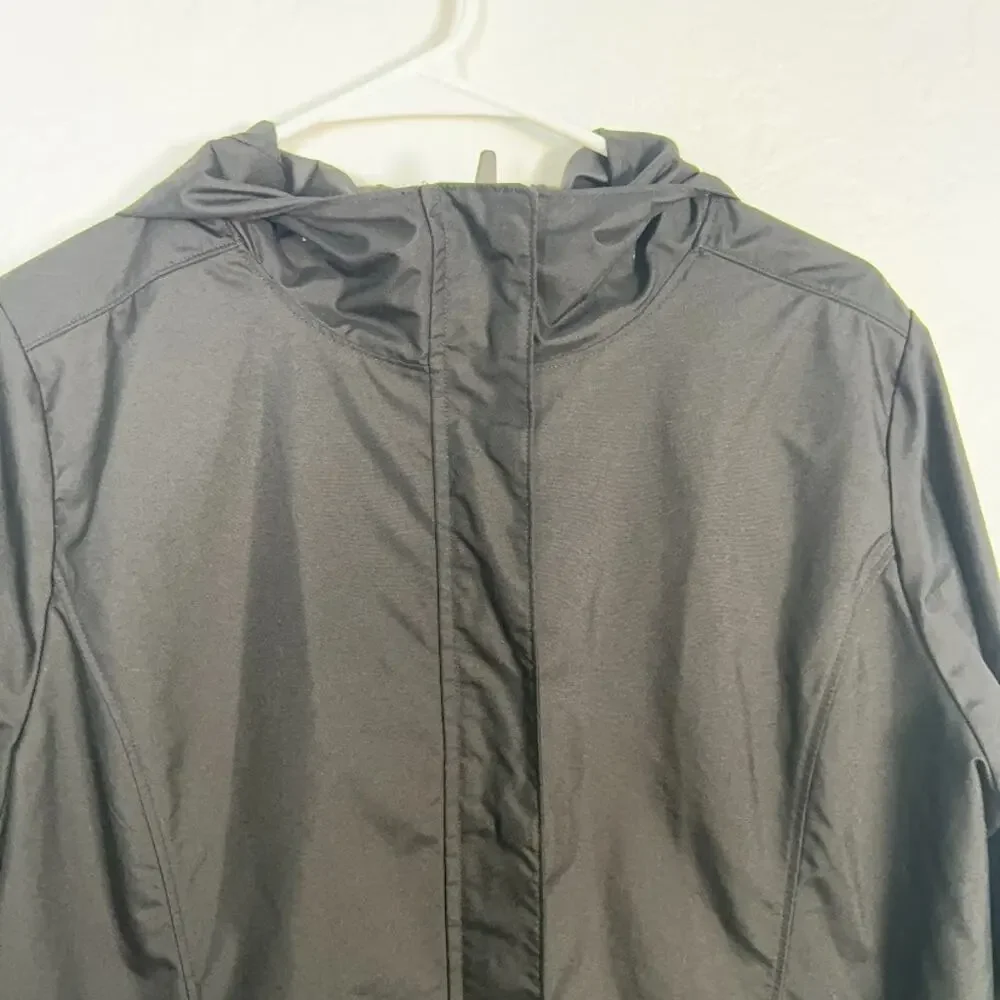 Lucy Packable Hooded Jacket Black Lightweight Windbreaker L Outdoors Active - Picture 10 of 12